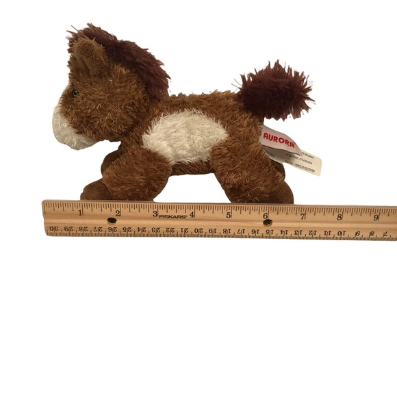 AURORA Brown and White Plush Horse Mini Flopsie 7” - Picture 10 of 10